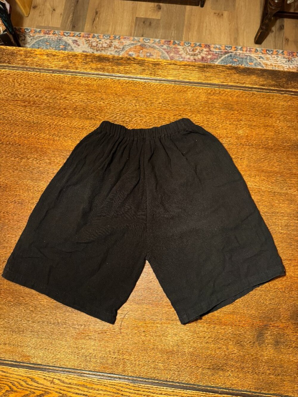 organic cotton black shorts